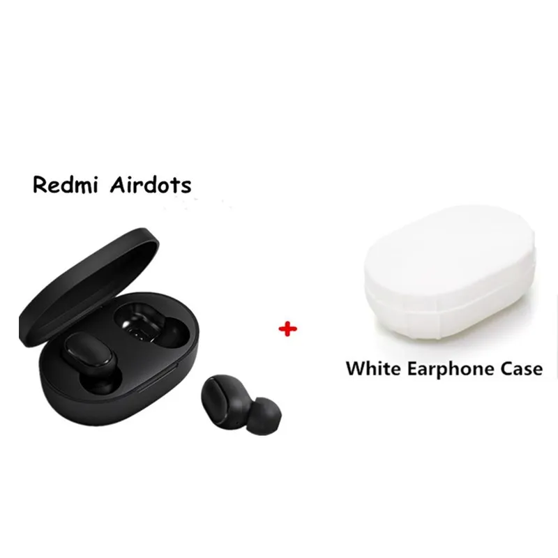 Redmi TWS AirDots Bluetooth наушники стерео беспроводные Bluetooth 5,0 наушники с микрофоном зарядное устройство управление AI - Цвет: add white case