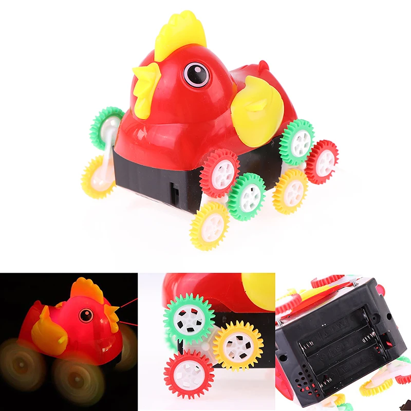 

Amazing Cute Electric Cartoon 12 Wheels Somersault Chicken 360 Degree Tumbling Car Toy Best Gift