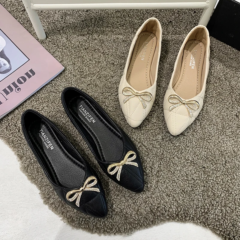 

Women's Spring Flats Shoes,Off White,Black Loafers Flats Shallow,Casual,Comfort,Classic,Medical,Harajuku,Rubber Pumps Flat Shoes