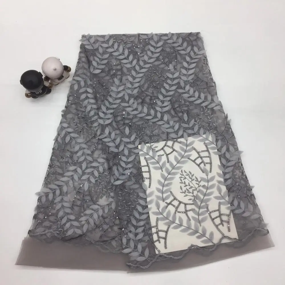 

Madison African Lace Fabric With Beads Cheap French Mesh Net Lace Fabric Sequins Nigerian Tulle Lace Fabric For Party Dress