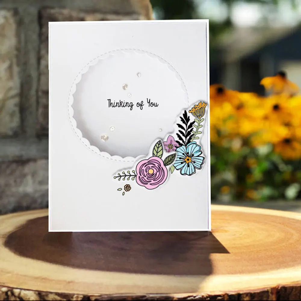 Цветочный узор Материал металлический Трафаретный вырубной штамп и печать