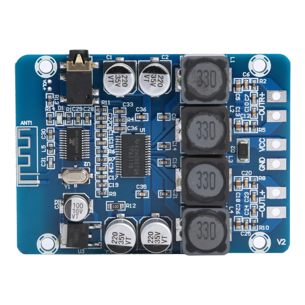 XH-M314 2-канальный Bluetooth-совместимый цифровой усилитель плата 2x45 Вт TPA3118 AUX аудио