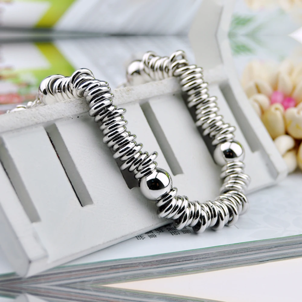 Браслеты-цепочки и звеньев браслеты из стерлингового серебра 925 пробы для женщин