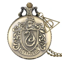 hollow triangle pendant quartz pocket watch bronze necklace watch vintage clock gifts men women kids