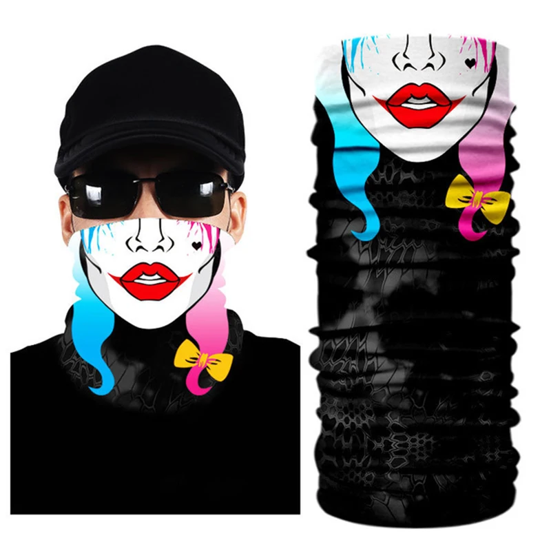 Уличная спортивная мотоциклетная маска для лица черная с черепом защита