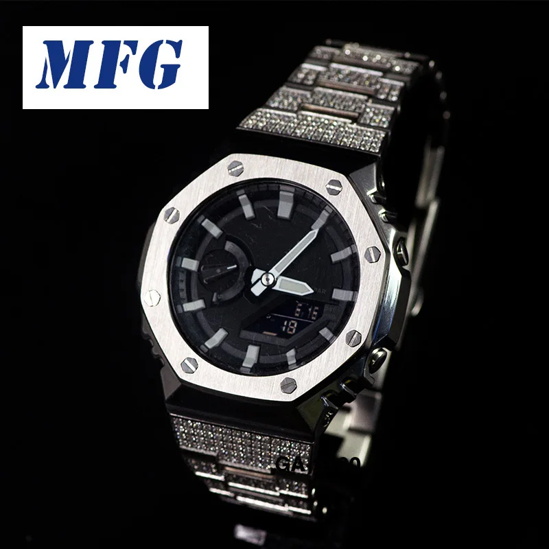 Ремешок для часов GA2100 ободок с бриллиантами GA2110 набор металлический ремешок