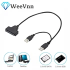 WeeVnn USB 2,0 до 2,5 дюймов HDD 7 + 15pin SATA жесткий диск кабель адаптер для SATA SSD и HDD