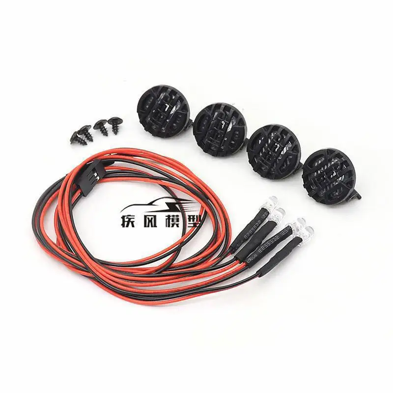 

RC Car 4 Round LED Shade for 1:10 RC Tracked Axial SCX10 90046 Trax TRX4 Tamiya MST HPI 90053 90028 RR10 CC01 D90 TF2