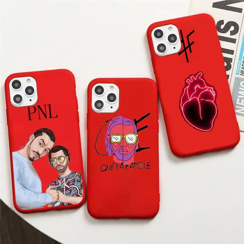 

fashion PNL Rapper heart Phone Case Candy Color for iPhone 11 12 mini pro XS MAX 8 7 6 6S Plus X 5S SE 2020 XR