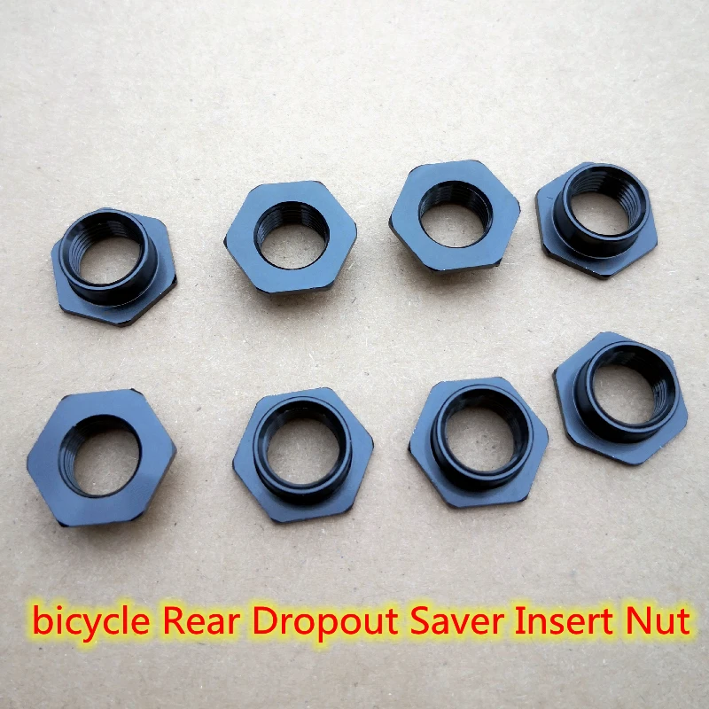 

2pc CNC Bicycle Rear Dropout Saver Insert Nut Problem Solver Replaces Stripped Threads carbon ROAD frame bike Frame saver Solver