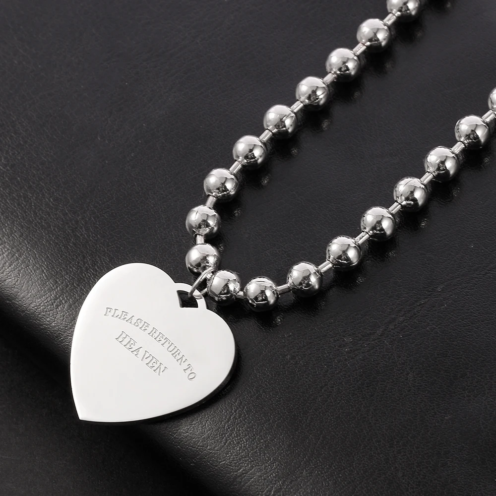 Ожерелье из нержавеющей стали в форме сердца ожерелье готическом стиле уличная