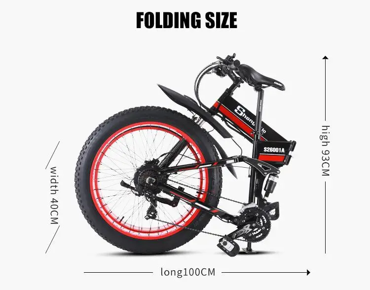 Электрический Снежный скутер двухколесный Электрический велосипед 4,0 Fat Tire мощный электрический велосипед 1000 Вт 48 В внедорожный горный электровелосипед