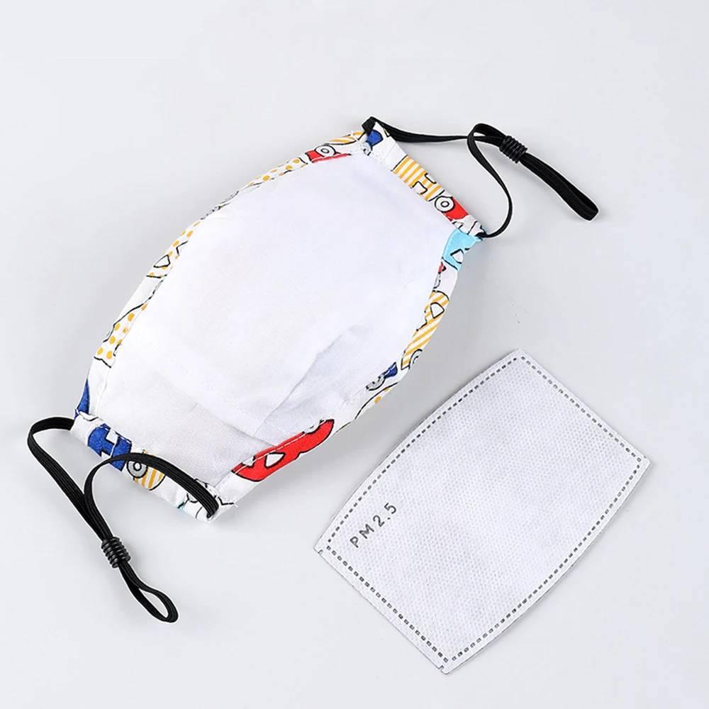 Маска-респиратор детская хлопковая многоразовая PM2.5 с фильтром