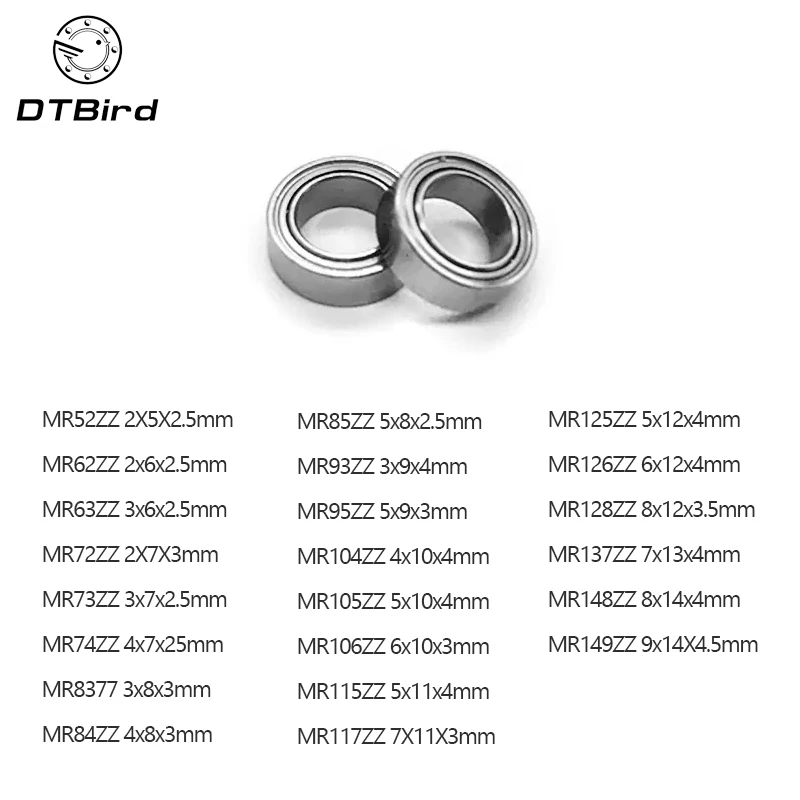 Шарикоподшипник MR серии MR52ZZ MR63ZZ MR85ZZ MR95ZZ MR128ZZ MR137ZZ металлические экранированные