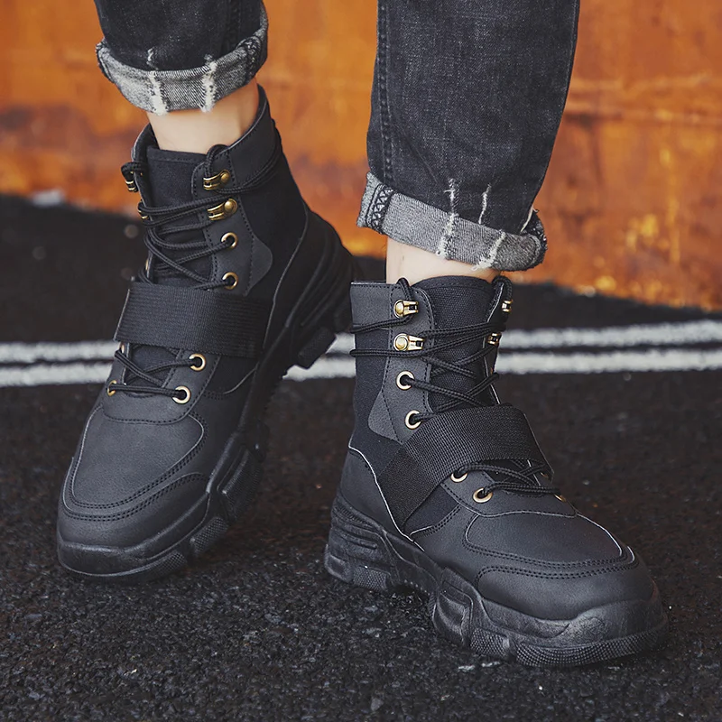 Men Military Boots Winter Leather Special Force Ankle Combat Snow Footwear Big Size |