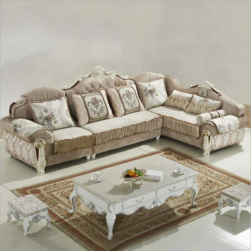 

living room furniture modern fabric sofa European sectional sofa set a1277