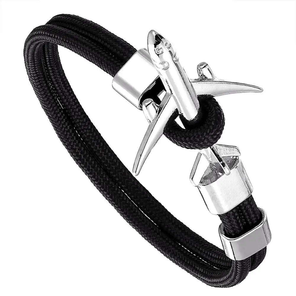 Мужской браслет с якорем веревочная цепь амулетом из Паракорда мужской и женский
