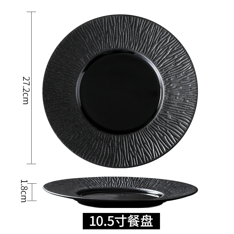 

Ceramic Vintage Dinner Plates Japanese Round Steak Salad Trays Decorative Dinner Plates Talerze Obiadowe Kitchen Tableware DB60P