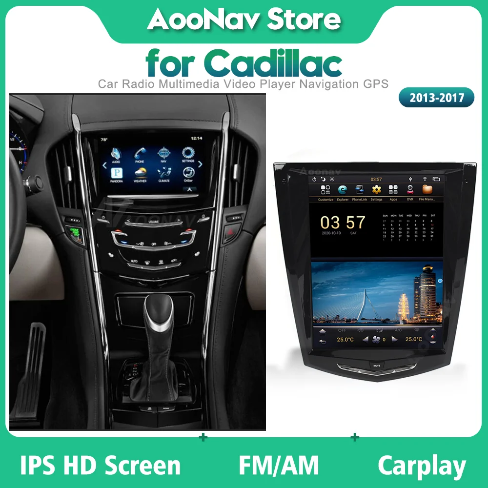 

Автомобильная магнитола на Android 9,0 для Cadillac ATS XTS CTS SRX 2013 2014 2015 2017 мультимедийный плеер с вертикальным сенсорным экраном
