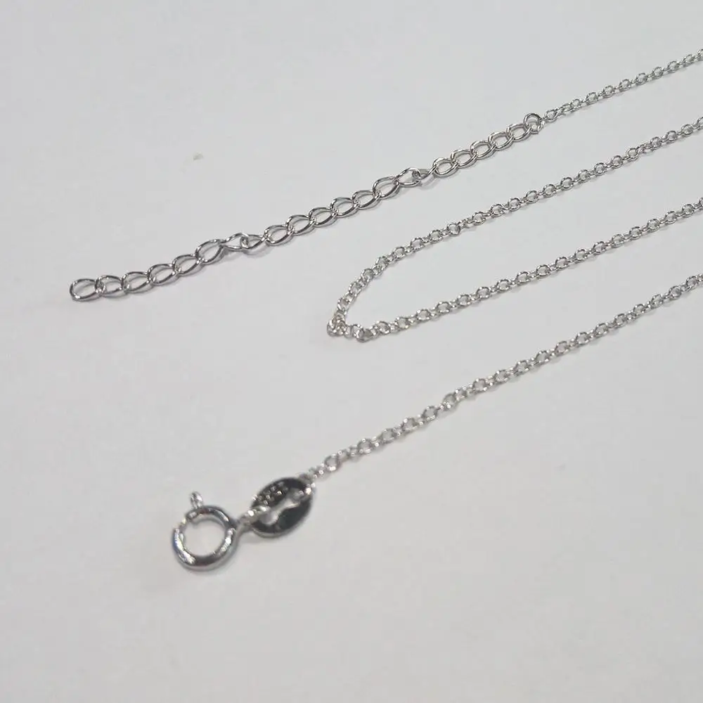 

3pcs/bag 925 Sterling Silver Chain 1.1mm Cross Silver Chain Match Pendant for Jewelry Pendants