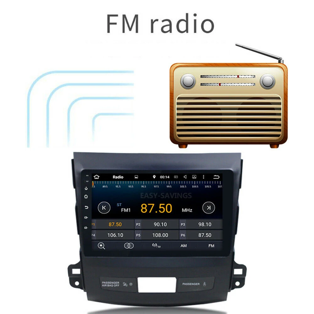 2din Android 10.1 Car Radio Multimedia Player Autoradio for Mitsubishi Outlander 2006-2008 2009 2010 2011 2012 Navigation GPS | Автомобили
