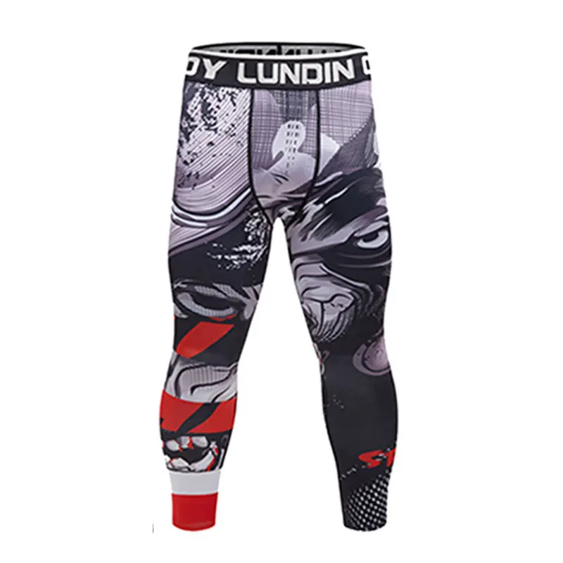 

2020 new Rashguard Male T-Shirt +pants Long Sleeve Sets 3D Tights Skin Compression Fitness Gym Suits Muay Thai Boxing Jerseys