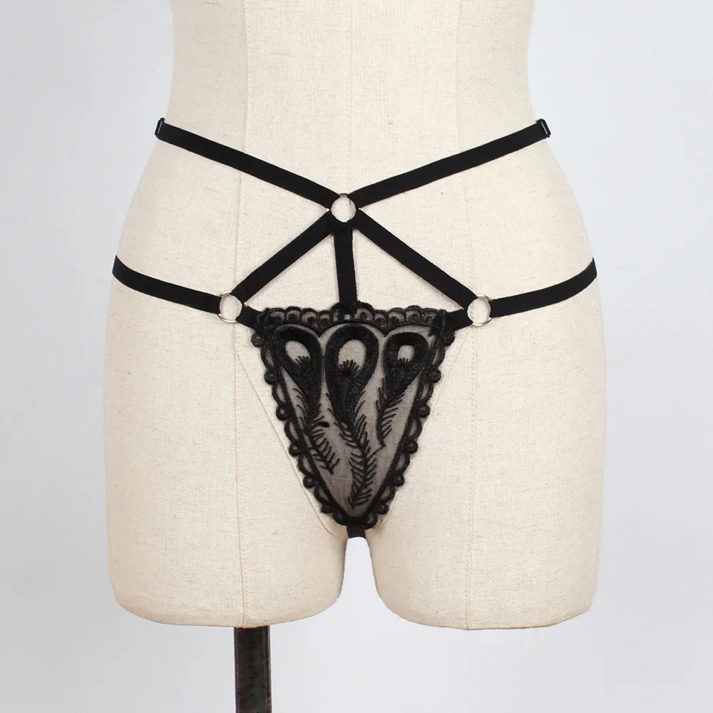 

Sexy Lingerie Women Girl G-string Brief Pantie High Waist Thong Lingerie Lace Printing Transparent Seamless Underwear Panties
