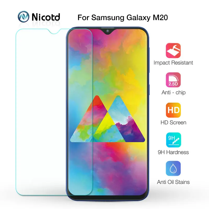 Закаленное стекло для Samsung Galaxy M20 M10 M30 M40 Защитная пленка экрана Note 5 4 3 2017 J3 J5 J7 G355H