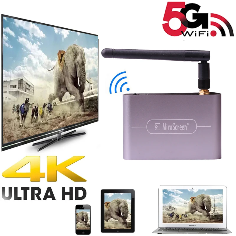 4K 5G 1080P HD TV HDMI совместимый VGA 3 5 мм аудио беспроводной Wi Fi адаптер дисплея экран