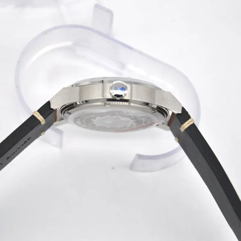 

41mm Corgeut Mens Automatic Watch SS Case Luminous Dial Hands Waterproof Calendar Sapphire Seagull Mechanical Wristwatches Men