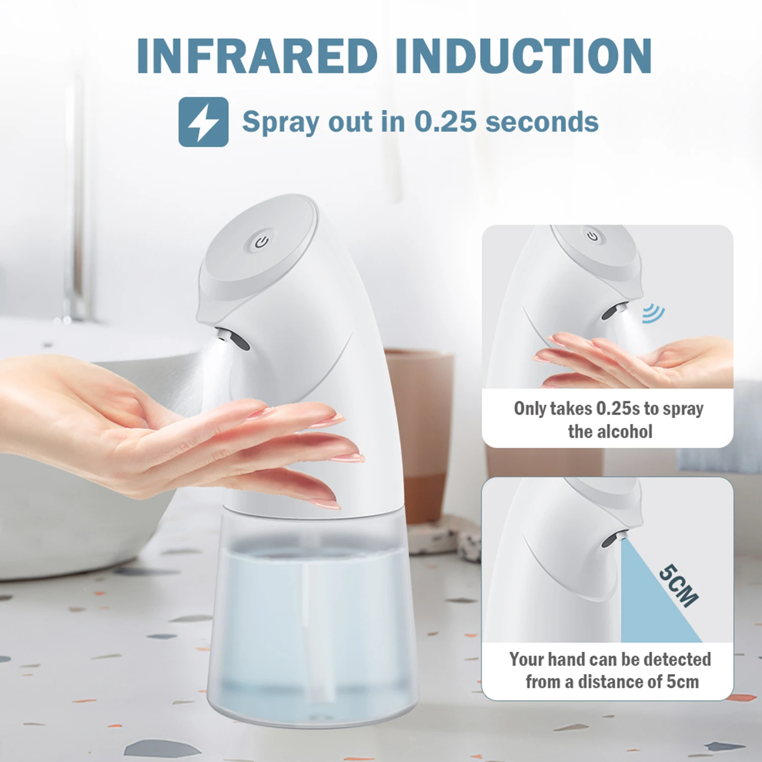 450 мл автоматический дозатор мыла спрей Тип сенсорный диспенсер для с ИК Сенсор