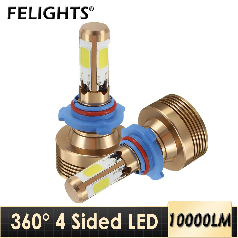 Комплект из 2 предметов 4 Двусторонняя Автомобильные фары светодиодный супер