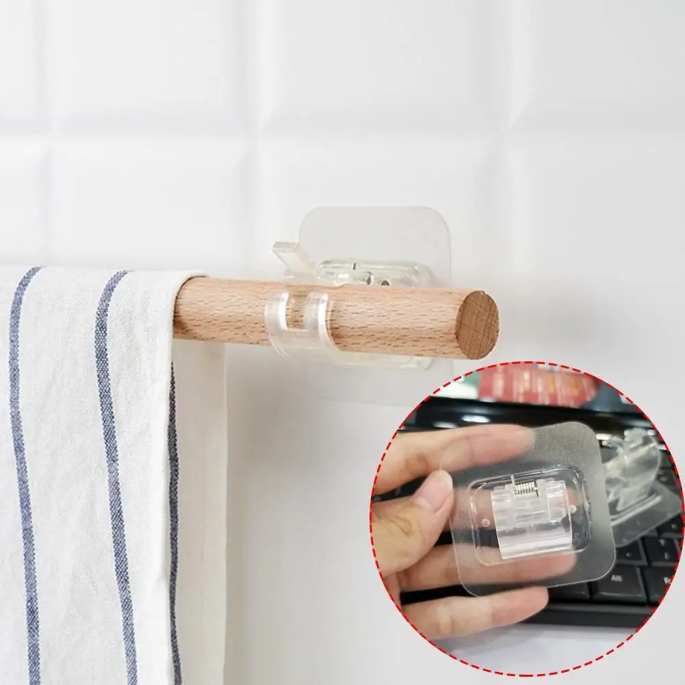 

Hanging Rod Clip Wall Sticker Curtain Hanging Hooks Bracket Shower Retaining Adjustable Hanging Clip Rod Fixing Rack Holder A8Z4
