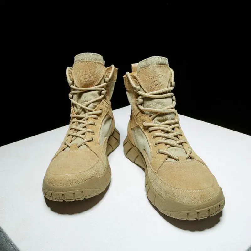 Мужские высококачественные военные ботинки из натуральной кожи спецназ
