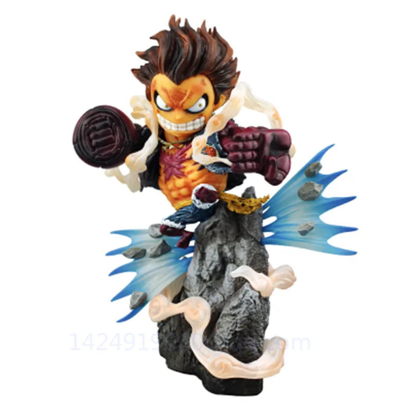 

20 см аниме ONE PIECE Gear second Monkey D. Luffy Ape Gun ПВХ экшн Коллекционная модель игрушки большая статуя бесплатная доставка R112