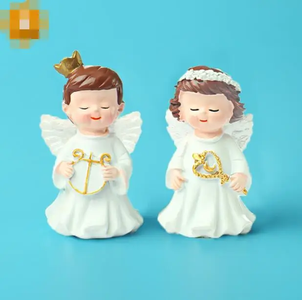 Лидер продаж Новые 2021 торт ко дню рождения украшены смолы крыло Ангела куклы