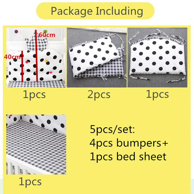 Новый хлопковый комплект постельного белья для детской кроватки Комплект