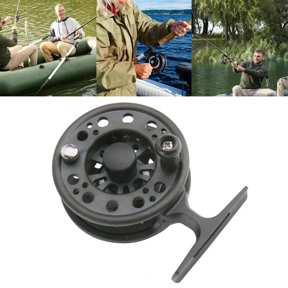 

Premium Fishing Reel Solid Minimalistic Ice Fishing Wheel Fishing Gear Fly Reel for Outdoor Raft Fishing Reel