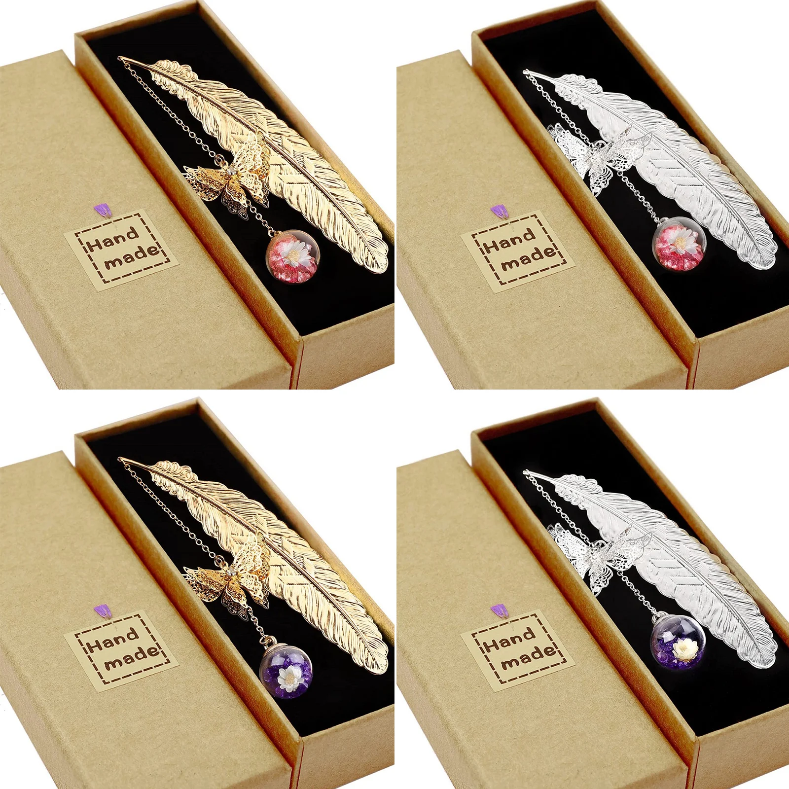 

1PC Creative Metal Retro Vintage Bookmark Design Of Feather/Butterfly Bookmarks Promotional Gift Stationery Book Mark Gift