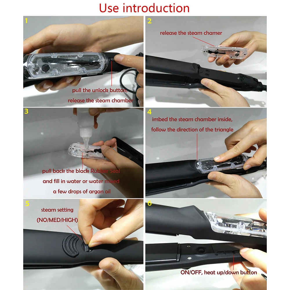 

Hair Steam Straightener Accessories Water Vapor Tank Chamber Replacement Parts for Model KR S088 088 088A