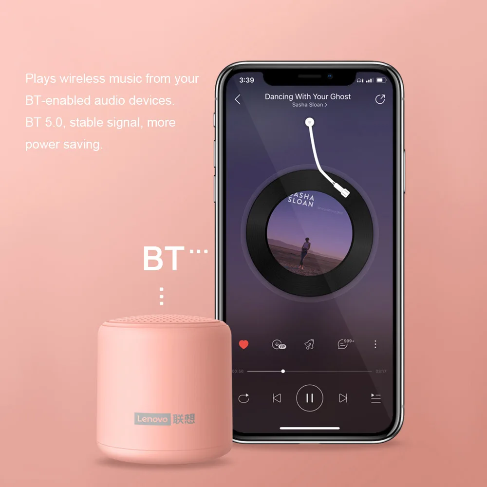 Bluetooth-Колонка Lenovo L01 портативная Водонепроницаемая мини-колонка с объемным басом
