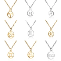 12 constellation pendant aries libra cancer pisces aquarius virgo leo capricorn gemini taurus necklace for women unisex jewelry