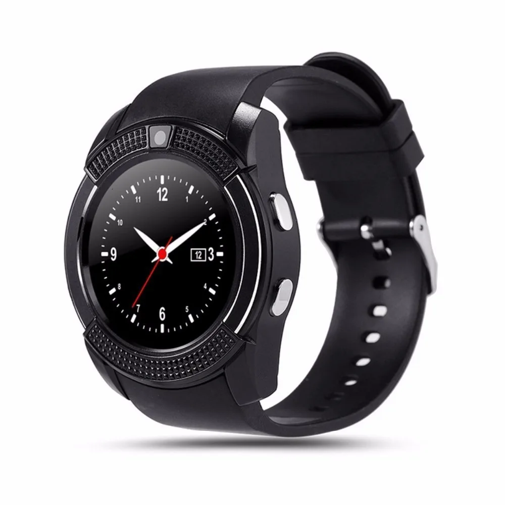 V8 Smartwatch Смарт-часы Bluetooth перчатки для сенсорного экрана часы с камерой/слотом для sim-карты Смарт-часы водонепроницаемые умные спортивные