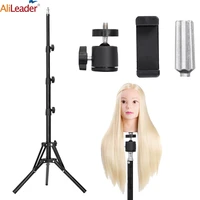 1set ajustable wig stands tripod metal steel support display wig head holders mannequin head for making wig hair cap fold stand