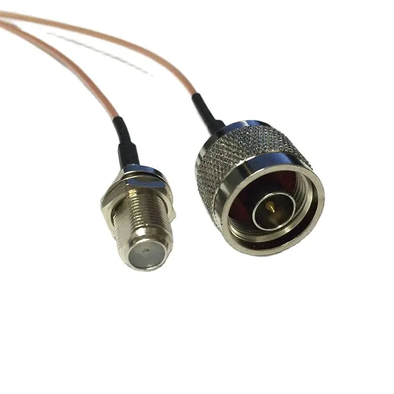 НОВЫЙ N Штекерный разъем переключатель F гнездовой соединитель RG178 кабель 15 см 6