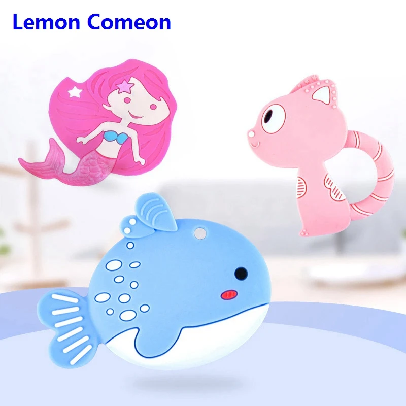 Прорезыватель для зубов в форме рыбы силиконовый 1 шт.|Детские прорезыватели| |