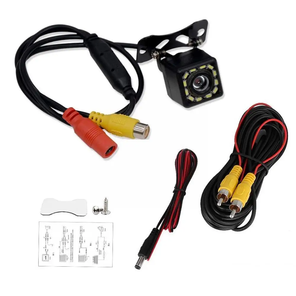 

Universal Car Rear View Camera 12 Lights Night Vision Wide Assistance HD Angle CCD Waterproof Monitor Reversing Viewing Cam C1C6