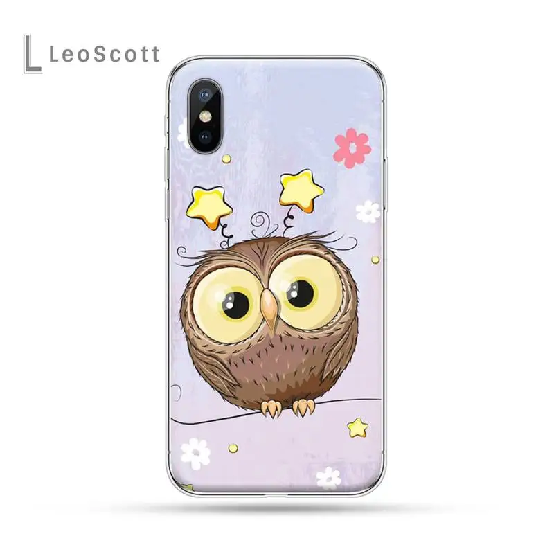 

Cute owl cartoon lovely animal Phone Case for iPhone 11 12 pro XS MAX 8 7 6 6S Plus X 5S SE 2020 XR