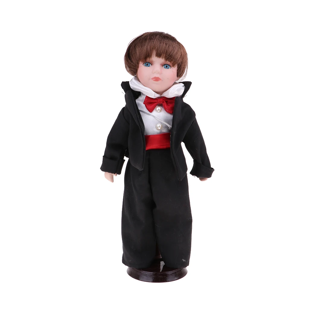 30 см винтажная фарфоровая кукла жениха в свадебном костюме подарок на День