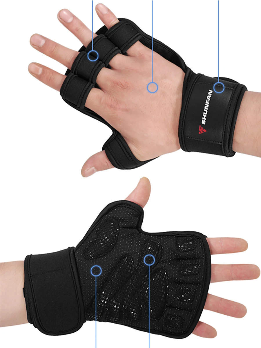 Новинка 1 пара тренировочных перчаток для тяжелой атлетики женские и мужские